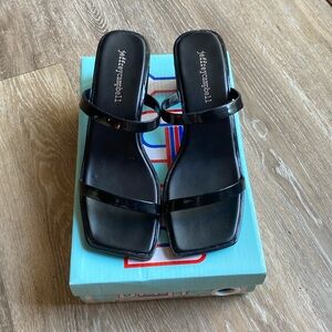 Jeffrey Campbell Jamm 3 Black Shiny‎ Sandal